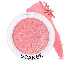 UCANBE Baked Blush for Cheek, Glow Blushing Palette - Seamless Silky Blendable Powder Blush Makeup Palette, Delivering Long Last Natural Ruddy Complexion, 02 Coral