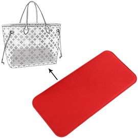 Doxo Felt Organizer Insert Handbag&Tote Purse Organizer Insert Large with Zipper Bag Fits for Speedy and Neverfull MM red Size: L