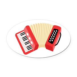 CafePress Accordion Musical Instrument Euro Oval Car Bumper Magnet