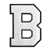 Single 4.0" White Chenille Varsity Letter Patch - Iron On