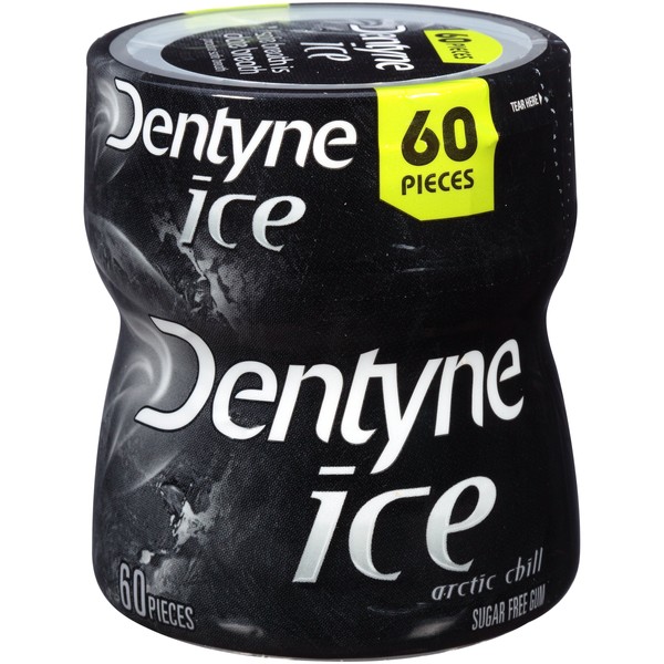 Dentyne Ice Arctic Chill Chewing Gum, 60-Piece Bottles (Pack of 12)