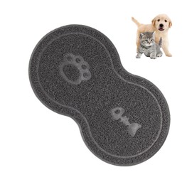 1 Stück Tierfuttermatte, Graue Haustier-Essmatte 45 X 26 cm, Futternapfmatte Für Katzen und Hunde, rutschfeste Futtermatte, Geeignet Für Nasses und Trockenes Hundefutter Oder Katzenfutter.