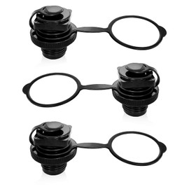 LandReCol 3 Black 22 mm Inflatable Boat Valves, Replacement Parts for Inflatable Boat Small and Inflatable Boat 4 People, PP Material with 20 mm Inner Diameter, Ideal for Inflatable Boats and Kayaks