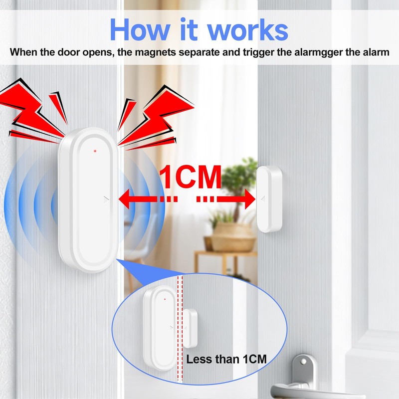 Wireless Motion Sensor Door Chime,NineLeaf Entry Alert Chime,Ring Alarm Contact