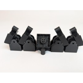 10 x Adjustable Brio Duplo Adapters for Variable Heights and Tilts (Black)