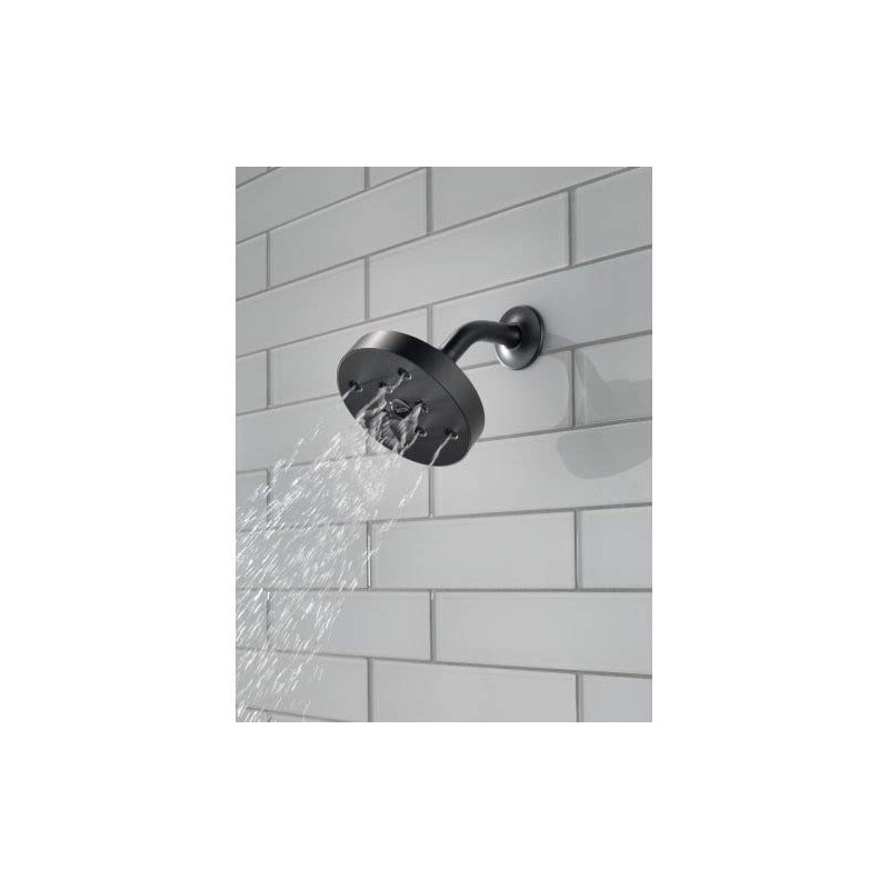 Delta RP70175-BL15 H2Okinetic Single-Setting Raincan Shower head, Matte Black