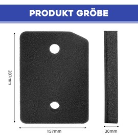 Ominelu Set of 6 Dryer Filters 9164761 for Miele T1 Series Heat Pump Dryer Fine Coarse Sponge Filter Mat Condenser Dryer Lint Filter Foam Filter Sponge (207 x 157 x 30 mm)