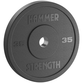 Hammer Strength 35Lb Black Standard Rubber Bumper Plate