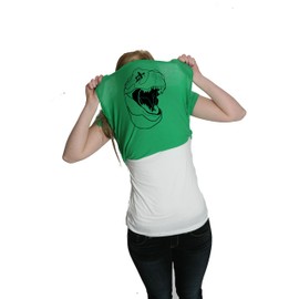 Womens Ask Me About My Trex T Shirt Funny Cool Dinosaur Flip Graphic Novelty Tee Funny T Shirts Flip Tops for Women Cool Dinosaur Top Women's Novelty Tees Green L