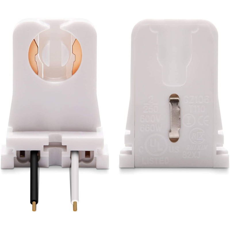 30-Pack JACKYLED Non-Shunted Turn-Type T8 Lamp Holder UL Socket Tombstone
