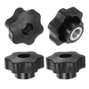 HARFINGTON 4pcs Star Knobs M12 Female Thread 48mm Head Plastic
