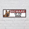 Shawprint German Shepherd BEWARE OF THE DOG METAL GATE SIGN