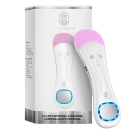 CLEOSKIN Cepillo Electrico de Limpieza Facial, ultrasnico, exfoliante de silicona Antienvejecimiento para todo tipo de pieles. Belleza premium mujer. 