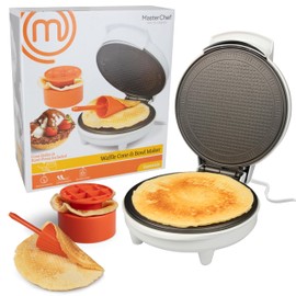 MasterChef Waffle Cone and Bowl Maker- Includes Shaper Roller & Bowl Press- Homemade Ice Cream Cone Treat Baking, Cookie Iron Machine, Portable Electric Kitchen Appliance for DIY Sundae Parties, Gift