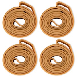 IDL Packaging 34" Strong, Elastic & Flexible Rubber Bands, Pack of 4, Beige - 2X Elasticity, 80% Natural Rubber - Extra Strong Mover Bands for Furniture, Boxes, Moving Blankets