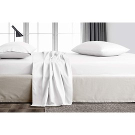 trendbeddingmart TBM 100% Egyptian Cotton Sheets, White Queen Sheets Set, 800 Thread Count Long Staple Cotton, Sateen Weave for Soft and Silky Feel, Fits Mattress Upto 18'' DEEP Pocket