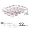 Non-stick Canele Molds Baking Pans for Cupcakes, 12 Cavities Cannelés