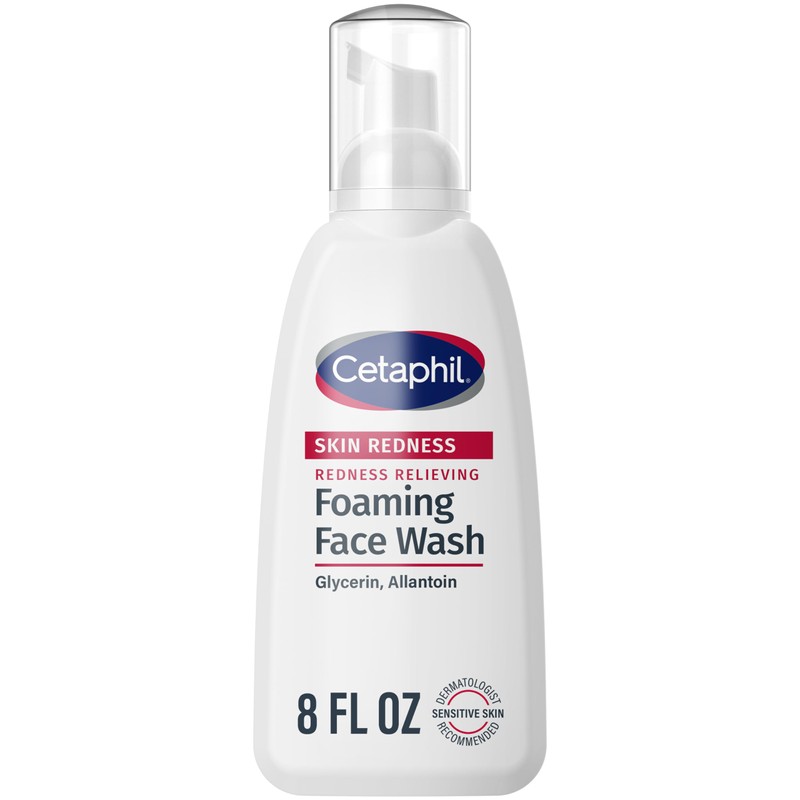 Cetaphil Redness Relieving Foaming Face Wash For Sensitive Skin, 8