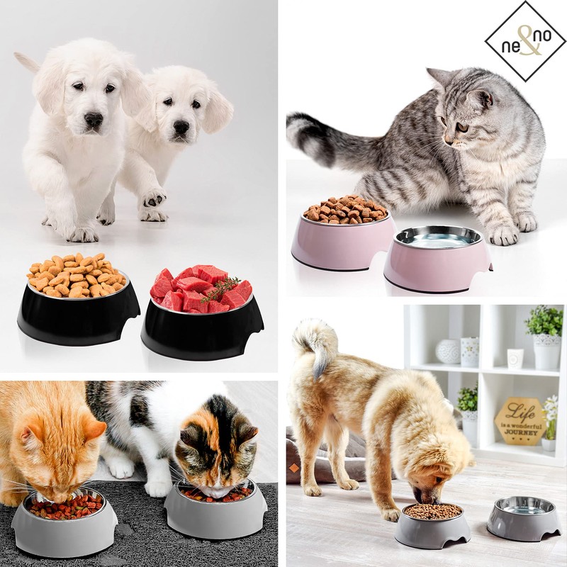 ne&no® Feeding Bowls Set of 2 for Small Dogs and