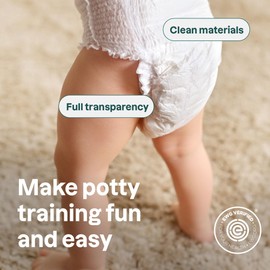 ATTITUDE Eco-Conscious Disposable Training Pants, EWG Verified, Size 6 (35 lbs), Easy to Pull Up, Ultra Absorbent Potty Diapers for Girls and Boys, Vegan & Plant-Based, 18 Count