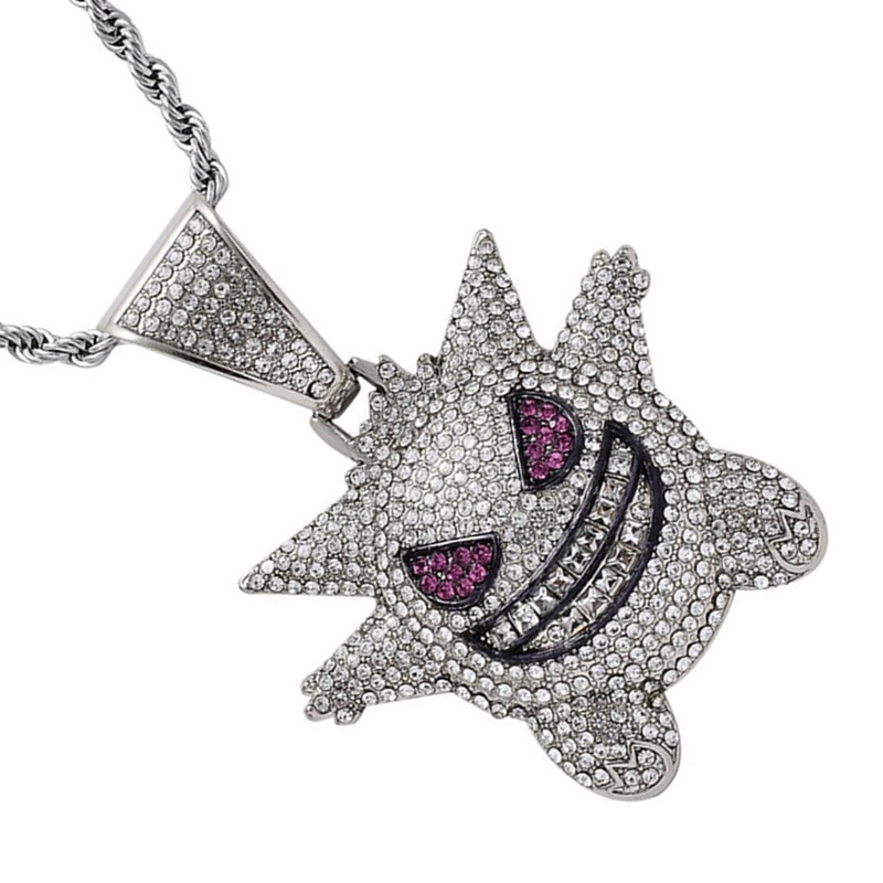 Pendant Necklace Alloy Funny Devil 60cm Stainless Steel Chain Exquisite