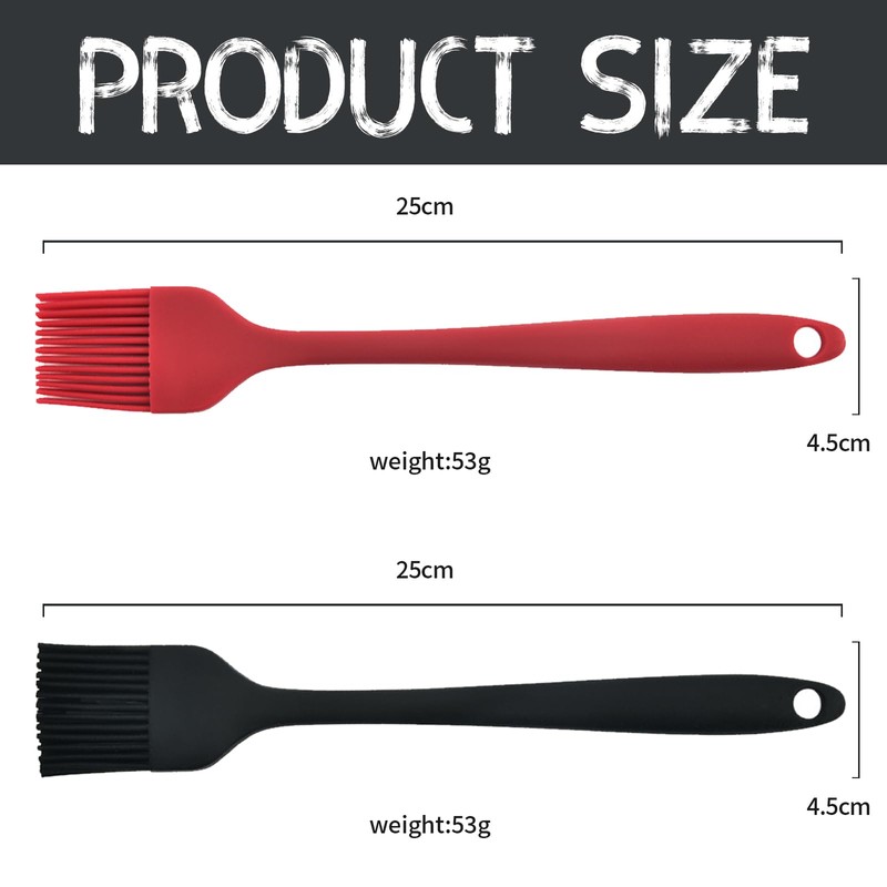 SDKZBFC 2 Stück Silikon Backpinsel, Küche Pastry Brush, Backen Silikonpinsel,