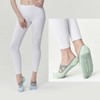 ToeSox Non-Slip Pilates and Yoga Socks for Home Workouts Non-slip Open Toe Gray 2ea