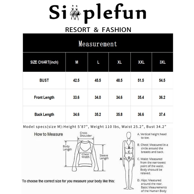 SimpleFun Women Swimsuit Coverup V Neck Chiffon Bathing Suit Cover