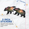(2 Pack) Bear Nature Scene Stickers - Wildlife Art Sticker