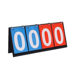 Wmzjnljy 1pc 4-Digital Portable Table Top Scoreboard Flipper Flip Scoreboard Score Counter Accessoryfor Soccer, Ping Pong, Baseball, Basketball, Volleyball and Other Sports(M122-1)