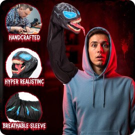 Zadin Alien Symbiote Creature Hand Costume Mask – Realistic Transforming Fake Hand Mask for Ultimate Alien Takeover Look