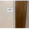 ADA Compliant Sign with Braille (6" x 3" Exit, White)