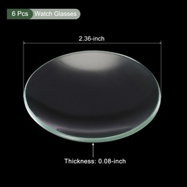 YOKIVE 6 Pcs Watch Glass Beaker Cover, Lab Watch Glasses Cover Lids | Laboratory Supplies, Great for Science Chemical Experiment (Transparent, 2.36-Inch)