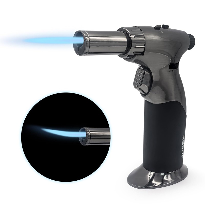 JOBON Torch Lighter, Double Flames Refillable Culinary Lighter with Continuous