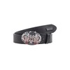 Cipo & Baxx Men's Leather Belt Snake Print Oval Clasp
