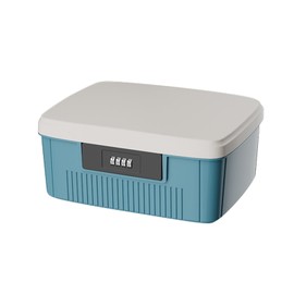 IGTOPS 2 Schicht Medizin Aufbewahrungsbox mit Kombinationsschloss, 25 × 20 × 10cm Erste Hilfe Doppelschichtig Medizinbox Medizin Box Medizin Organizer Aufbewahrungskoffer (Blau)