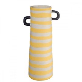 ASA Selection Vase Yellow Striped Rayu L 10 cm W 10 cm H 28 cm