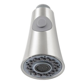 Angle Simple Kitchen Faucet Head Replacement, G 1/2 or 13/16 Inch Male Thread Connector, Tested to NSF/ANSI/CAN 61 & 372, Sink Sprayer Attachment, Stream and Spray Mode, Brushed Nickel