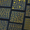 30 Sheets Gold Foil Nail Art Stickers 3D Self-Adhesive Nail