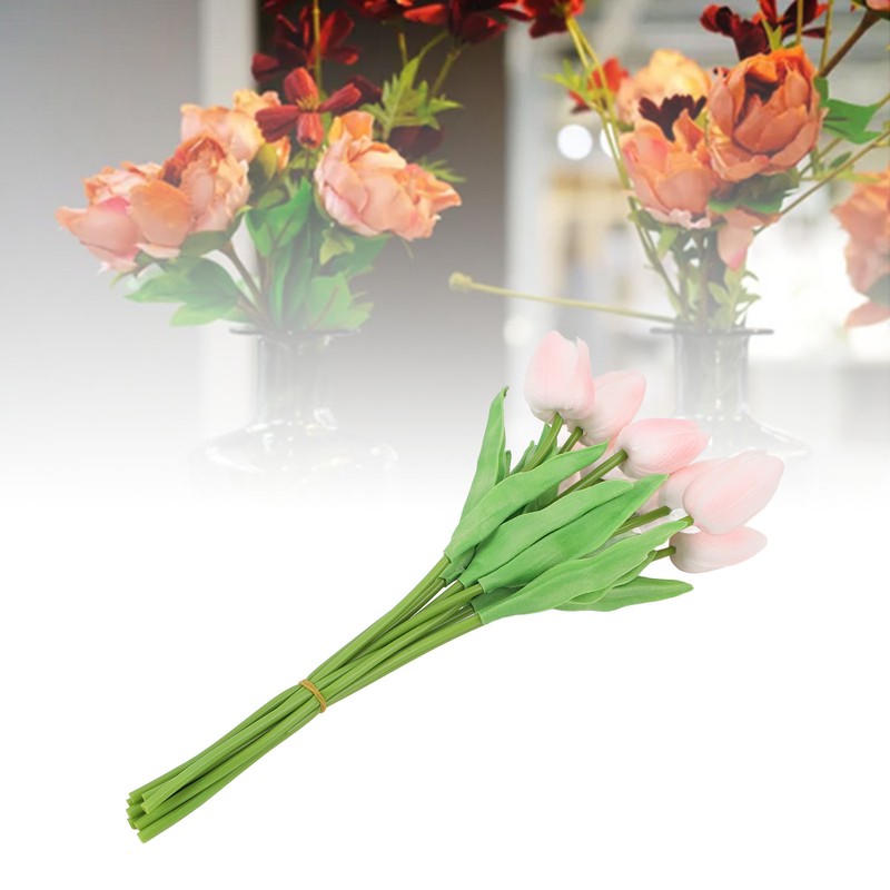 10pcs Artificial Tulip Flowers High Simulation Flowers Decor for Living
