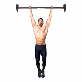 Pull-Up Bar Chin Up Bar Upper Body Workout Portable Training Adjustable Length Suitable For Various Door Widths Intelligent Counting, Loose Reminder, No Screws Need To Be Drilled Free Disassembly