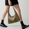 KALIDI Crescent Tote Bag, Women Underarm Handbag Vegan Leather Zipper