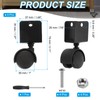 PATIKIL 1" Swivel Caster with 7/9" U Bracket, 4 Pack