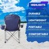 EZONE Set of 2 Camping Chairs with Built-in Ice Cooler,