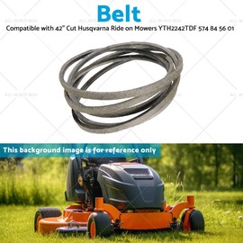 MAX COOL Lawn Mower Deck Belt Suitable for 42" Cut Husqvarna Ride on Mowers YTH2242TDF 574 84 56 Gray