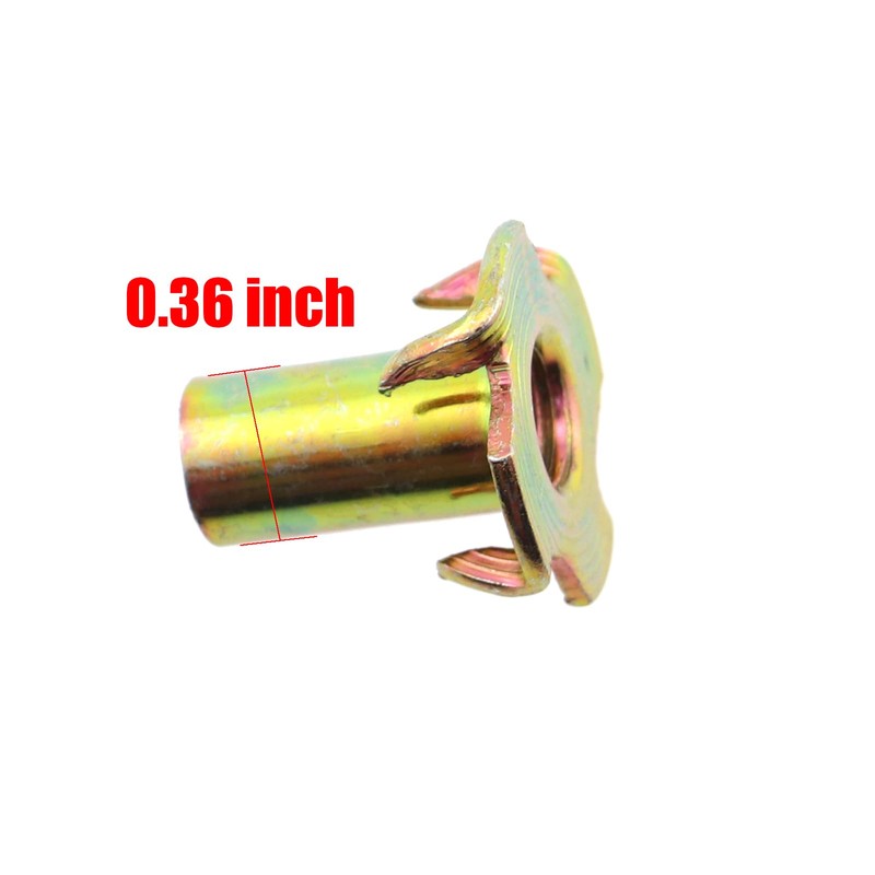 ZQIY 15PCS T Nut 4 Jaw Nut M8x20mm Threaded Insert