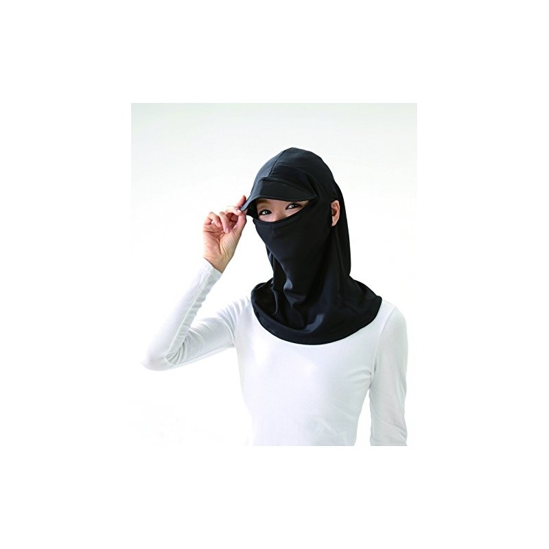 No Makeup Sun Shade Face Cover, Black
