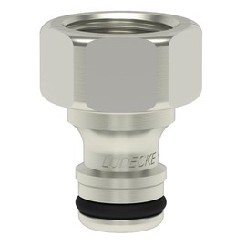 Lüdecke G 1/2 Inch Female Thread DN 9 Wpn 12 NI Plug Nipple Water Hose, Nickel-Plated Brass