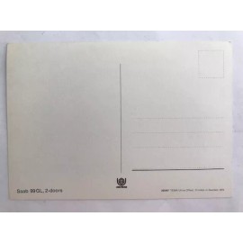 vintage 1976 Saab 99 GL postcard