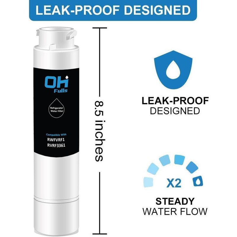 OHFULLS RWFVRF1 Replacement Filter, Compatible With Viking Water Filter RVRF3361,